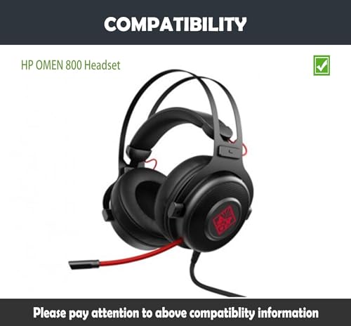 OMEN 800 Earpads Replacement para Auriculares HP OMEN 800 con Cuero Proteico y Espuma de Memoria miniatura 2