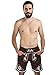 Produktbild Herren Trachten Jogging Lederhose kurz - Jogginghose Sporthose Bestickt - Trachtenhose - Fitness Trachtenlederhose Adam (L, Braun)