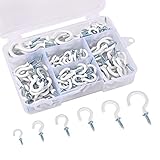 schraubhaken messing ❤【EINFACHE INSTALLATION】 - Tiefe Schrauben und scharfe Schrauben ermöglichen eine einfache Installation und eine lange Lebensdauer. Die glatte Oberfläche der Schrauben sorgt für ein gutes Aussehen. Scharfe Punkte beißen schnell und einfach in Holz, bequem für Sie.