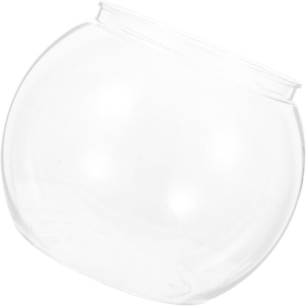 POPETPOP Small Fish Tank Mini Fish Tank Classic Drum Style