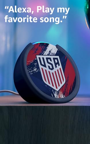 Image of Amazon Echo Pop (newest model) | Officially Licensed U.S. Soccer Limited-Edition (Blue)