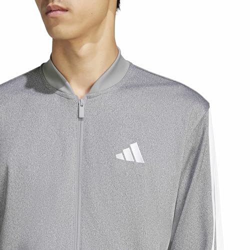 Image of adidas Men's Tricot Regular Fit Sportswear Track Top, Black Melange, X-Large /Tall