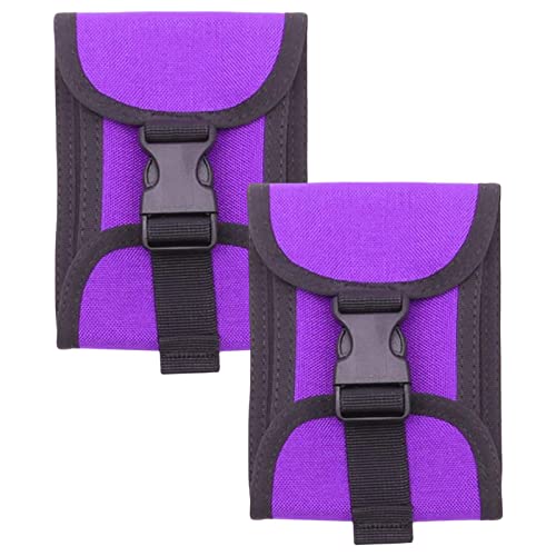 Fancyes Set of 2 Scuba Diving Weight Belt Pocket Accessories with Buckle High Strength 2kg, Purple