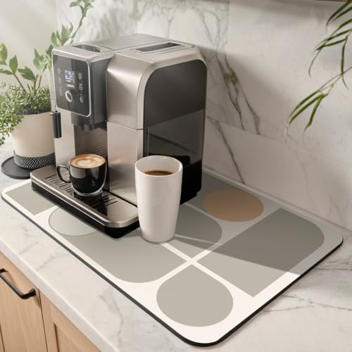 Coffee Mat, Absorbent Dish Drying Mat for Kitchen Counter Coffee Bar Accessories Fit Under Espresso Maker, Pot , Machine & Dish Rack, 16