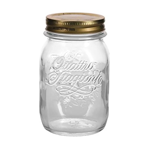 Bormioli Rocco Glass Food Preserve Jars Set Cover