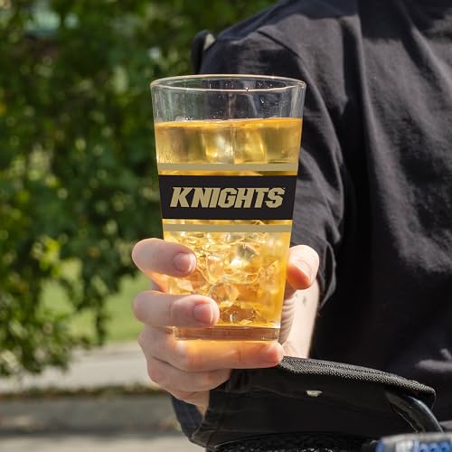Image of Logo Brands NCAA 16 oz Pint Glass - Durable Glass With Bold Team Color- Chip-Resistant Rim Drinkware For Fans, Tailgates, Home Bars & Everyday Use