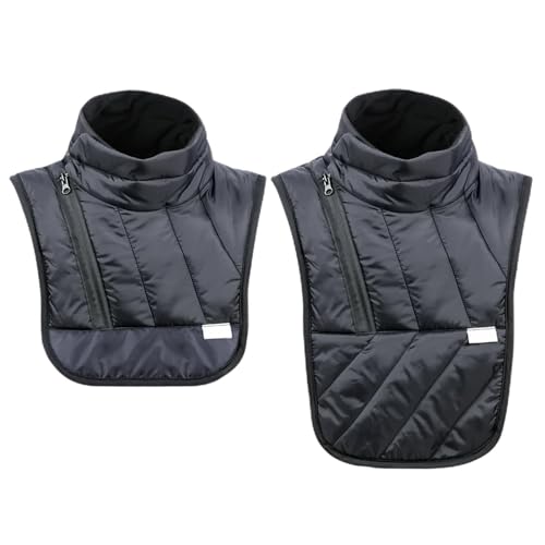 Chest And Neck Warmer - Black And Windproof Neck Warmer - Warm Winter Gear - Motorcycle Neck Warmer - Thermal Neck Guard