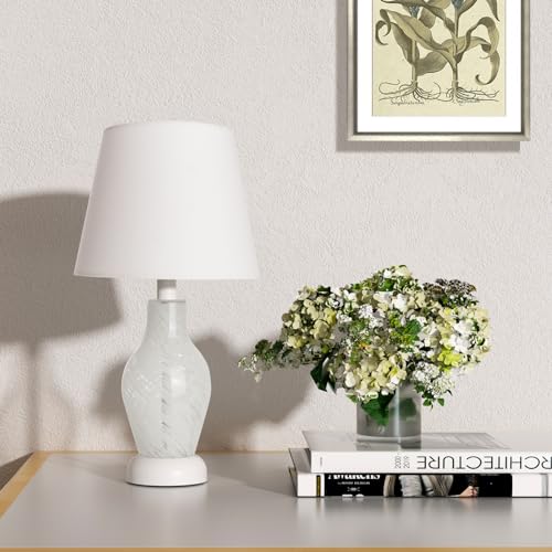 Onewish TLGU-21-079 Modern Table Lamp-Small Bedside Nightstand Lamp With Wine Bottle Shape Glass Body, Desk Lamp thumb #5