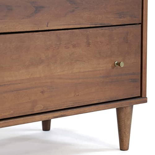 Grain Wood Furniture Mid Century 5-Drawer Chest, Brushed Walnut #TOP7