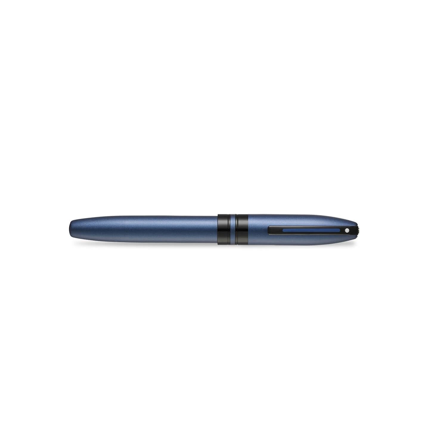 Sheaffer Icon - Penna a sfera con finitura metallica blu e accessori in PVD nero lucido, E1911051