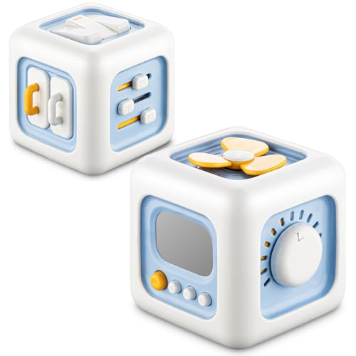Image of SOCBTNSO Busy Cube Toy for 1 Year Old, Montessori for 1+ Year Old, Travel Toys for Toddlers 1-3, Learning Fine Motor Skills| Birthday Gifts for 12 Months