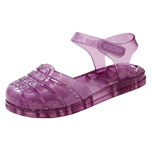 Jelly Sandals for Girls Closed Toe Summer Fisherman Gladiator Beach Flat Kids Toddler Casual Princess Sandal Shoes