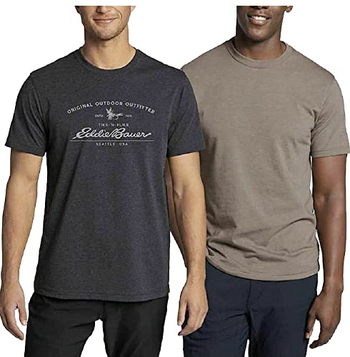 T-shirts graphiques Eddie Bauer lot de 2 col rond en coton pour homme