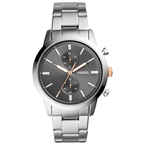 Fossil Men's Townsman FS5407 Silver Stainless-Steel Quartz Fashion Watch