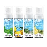 アロマ香る 冷却スプレー 天然精油 持ち運びに最適 60mL×4個セット 氷河スプレー 熱中対策 ひんやりグッズ 熱中症対策 消臭 冷感 冷却 冷却グッズ 大容量 精油 (4種お試しセット)