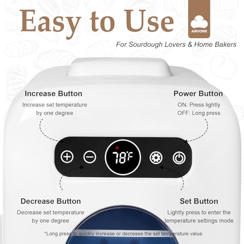 Image of Sourdough Home with Window, Sourdough Starter Home with 41-122F Accurate Temperature Control, Enhanced Capacity, Energy-Saving & Quiet Operation, Great for Making & Storing Sourdough Starter
