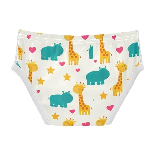 Cute Giraffe Hippo Star Heart Toddler Boy's Underwear 2T 23018842