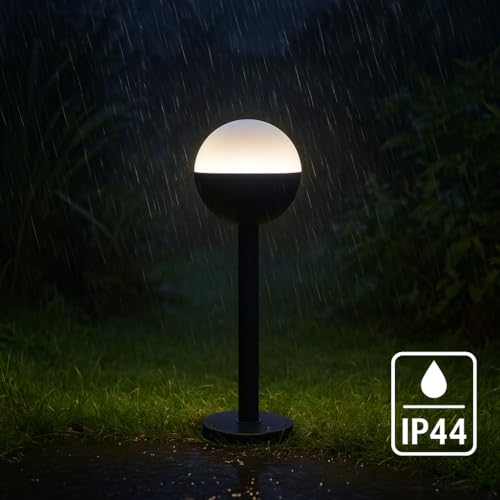 Balise LED extérieure IP44 robuste finition noire avec douille E27 - 4