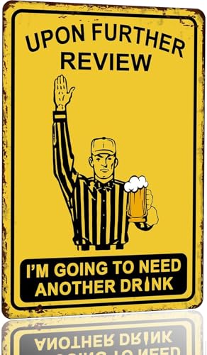 Funny Football Gifts for Men – Vintage Sports College Football Decor 8x12 Vintage Man CaveDecor Tin Sign Bar decor, Party Wall Decoration for Guys Home Bar, Signs, non-luminous and non-mechanical, of metal