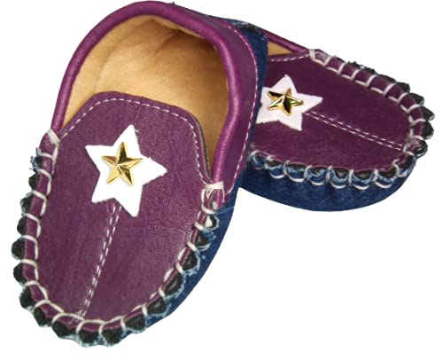 Gijeog Baby Rexine Loafer Booties for 0-6 Months, Shoe Size - 13 cm