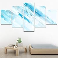 SIGNWIN 5 Panel Canvas Wall Art Modern Art Contemporary Dramatic Geometric Mixed Media Multicolor Patterns for Home Decorations Ready to Hang - 60