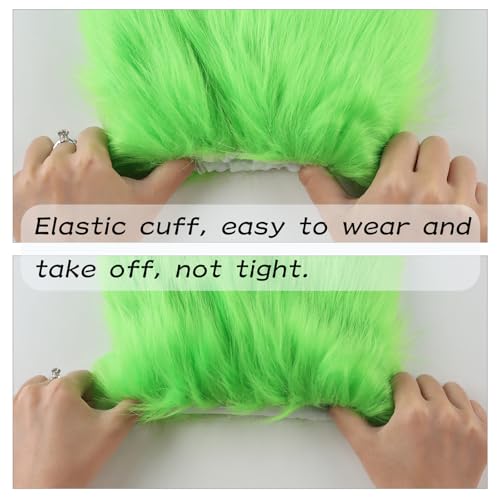 Image of Peecabe Winter Women Faux Fur Fluffy Leg Warmers Fuzzy Long Boot Covers Furry For Christmas