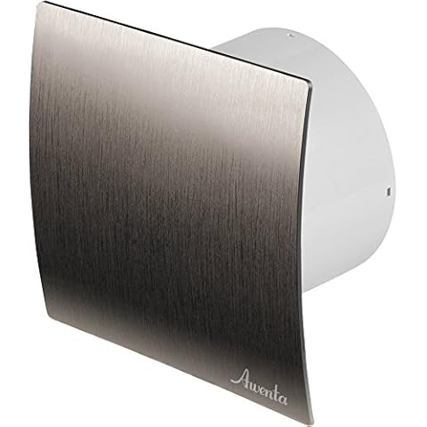 Badventilator Ø 100 mm silber gebürstet Cover