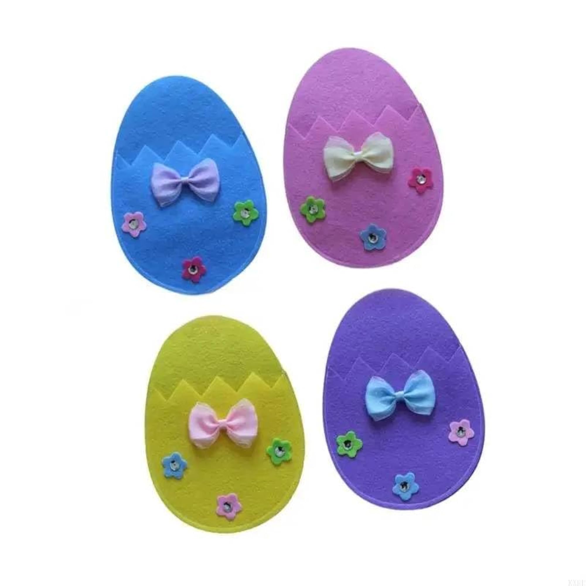 Elegant Easter Egg Silverware Holders - 4-Piece Set