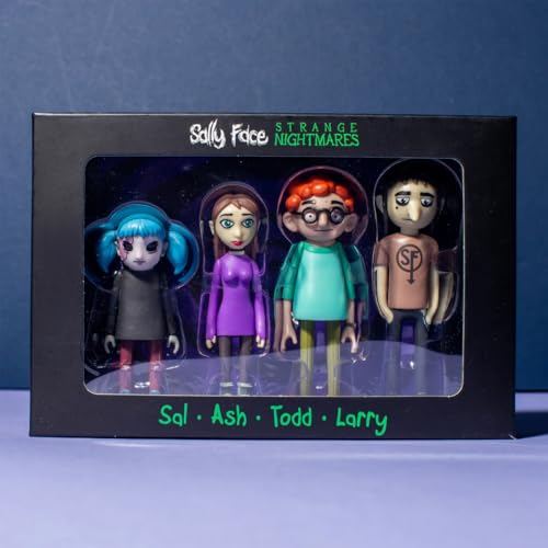 Maestro Media Ventures | Sally Face Strange Nightmares 4 Figure Pack | Accessorio Da Collezione Con Figure | Sal, Ashley, Todd E Larry Fino A 3.5 Pollici