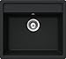 Produktbild SCHOCK hochwertige Küchenspüle 57 x 51 cm Mono N-100 Magma - CRISTADUR schwarze Spüle ohne Abtropffläche ab 60 cm Unterschrank-Breite