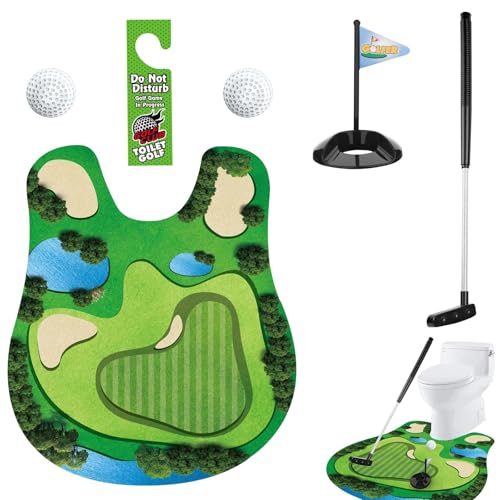 Vetin 5Pcs Toilet Golf Game Set Funny Gag & Secret Santa Gifts for Men
