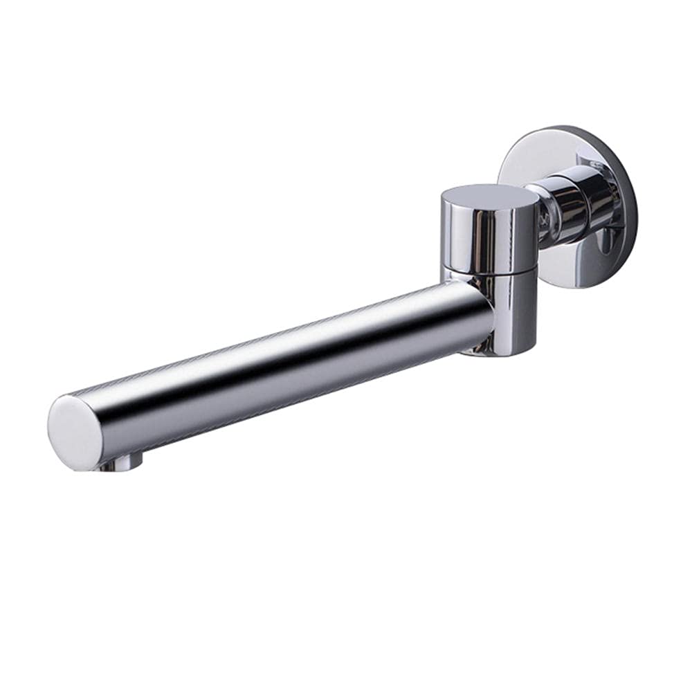 Bocca Erogazione Vasca Rotante 180° - Ottone Cromato, Montaggio A Parete, Filettatura G1/2, Risparmio Idrico