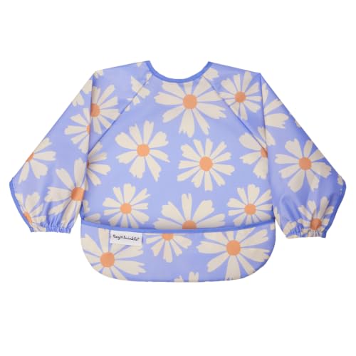 Image of Tiny Twinkle Long Sleeve Bib for Babies & Toddlers | Waterproof Smock Bib for Eating | Machine Washable & Mess-Proof Feeding Essentials | Newborn Shower Gift (Daisies, 6-24M)