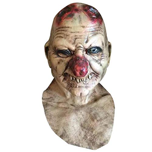HAJZF Halloween Masque Gros Nez Masque Horrible Cap Masque en Latex Haute Imitation Zombie Horreur Visage Masque Parti Terrible