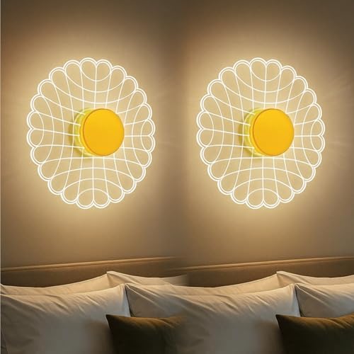 Image of Lamp master Luxury Round Nest 3-Color LED Wall & Ceiling Light | Geometric Acrylic Lamp with Antique Gold Finish | Home Decorative Light, Modern Interiors Wall lamp for Living Room, Bedroom, Bedside