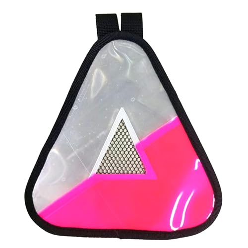 Vincita Reflective Yield Symbol with Hook and Loop Strap - High Visibility for Safety at Night - Safety Reflector for Bike Rack, Stroller, Backpack, Car Rack - Bicycle Reflective Accessories.