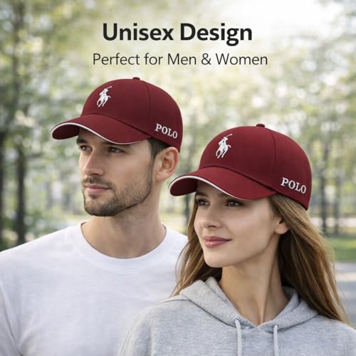Image of Baseball Cap for Men Original Adjustable Unisex Cap, Mens Caps Stylish, All Sports Type Caps or Hats, Free Size, UV Protection, Sports Cap for Men's, Outdoor Casual Wear (Pack of 1)