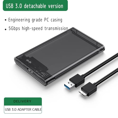 Caja externa USB 3.0 a SATA 2.5 pulgadas para disco duro miniatura 2