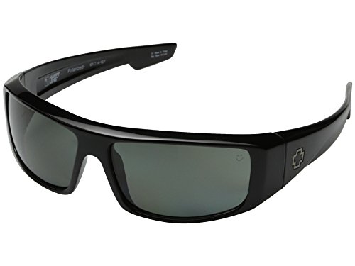 Spy Optics Logan Sunglasses Shiny Black-Happy Gray Green Polarized