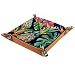 Verano Colorido De La Palma De La Piña Bandeja De Valet De Cuero Bandeja De Joyería Caja De Dados Bandeja De Cabecera Bandeja De Cuero De La Pu 20.5x20.5cm