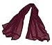 KorhLeoh Women Lightweight Chiffon Scarf Breathable Solid Color Long Fashion Scarves Sun-proof Shawls Wrap