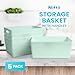 Imagen de Niftii Paquete de 5 cestas de almacenamiento de plástico con asas de 3