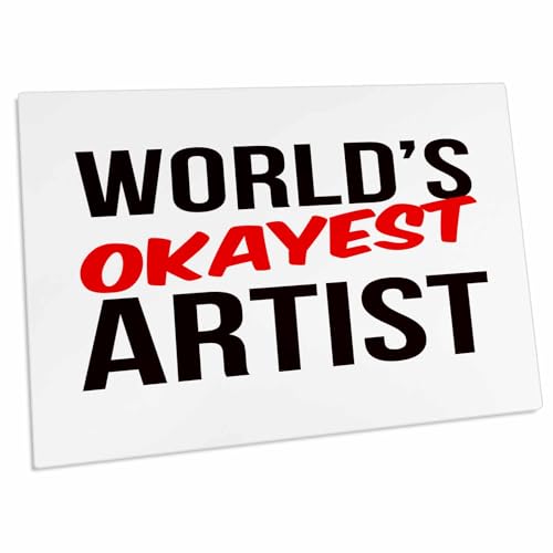3dRose Worlds Okayest Desk Pad 23x16 in miniatura 1