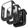 Jvchengxi (2 Stuks) Hard Case Compatibel met Apple Watch 44mm Series 6/5/4/SE Screenprotector, PC Bumper Slim HD Gehard…