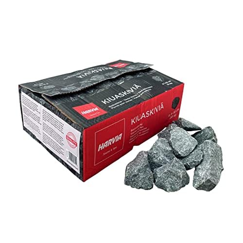 Original Harvia Saunasteine 20Kg finnische Diabas Dampfstein Aufgusssteine für Outdoor Holzofen Elektroofen Saunaofen