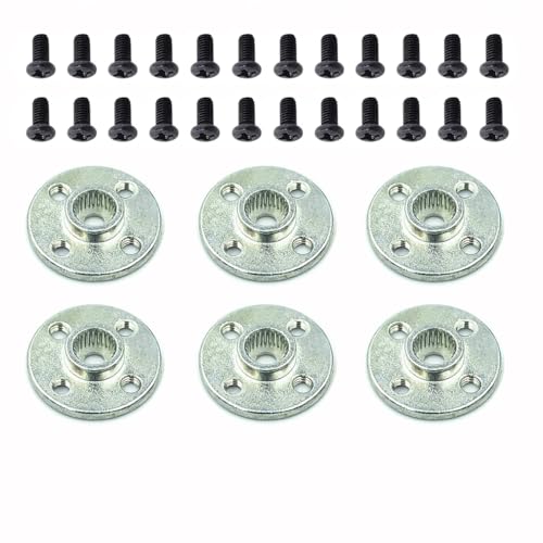 Servo Horn Round Aluminum Metal 25T Silvery Standard Servo Disc for Robot Mechanical Claw Rc Car Helicopter Compatible with MG945 MG995 MG996 6pcs