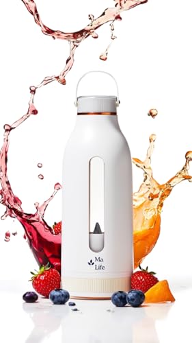 Ma Life Tragbarer Mini Mixer/Portable Blender/Smoothie Maker/Juicer, 400ml Flasche, Auslaufsicherer...