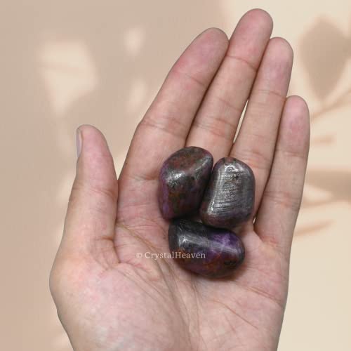 Image of Crystal Heaven Certified Ruby Healing Tumbled Stone,Natural Polished Crystals For Diy Crafts,Manifestation,Meditation,Pooja Feng Shui And Reiki Healing(30 Grams)