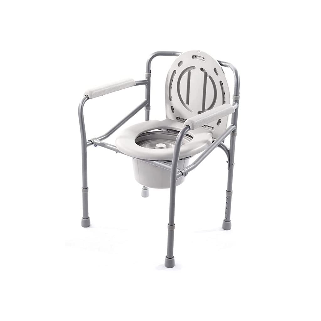 BHGFYXBS Commode/Shower Chair Bedside Commodes Chair Made Of Stainless Steel,/Portable/Height Adjustable/Non-Slip Toilet Chair,For Disabled,Elderly Toilet Altern,
