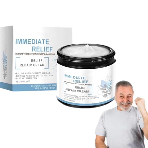 Crema de magnesio para huesos, crema de magnesio avanzada, gel de masaje calmante profesional, crema para el cuidado de los huesos, para cuello, cintura, espalda, manos, pies y piernas (1 piezas)